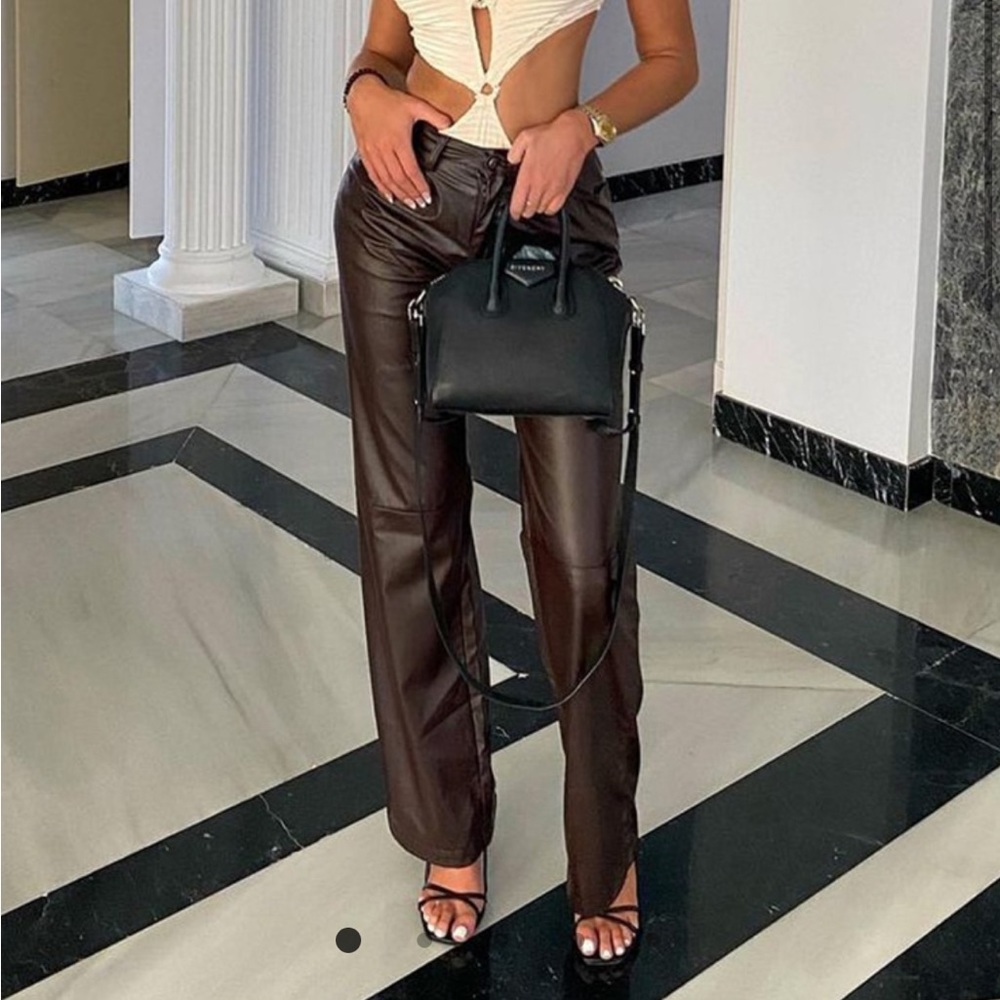 PLT faux leather pants
